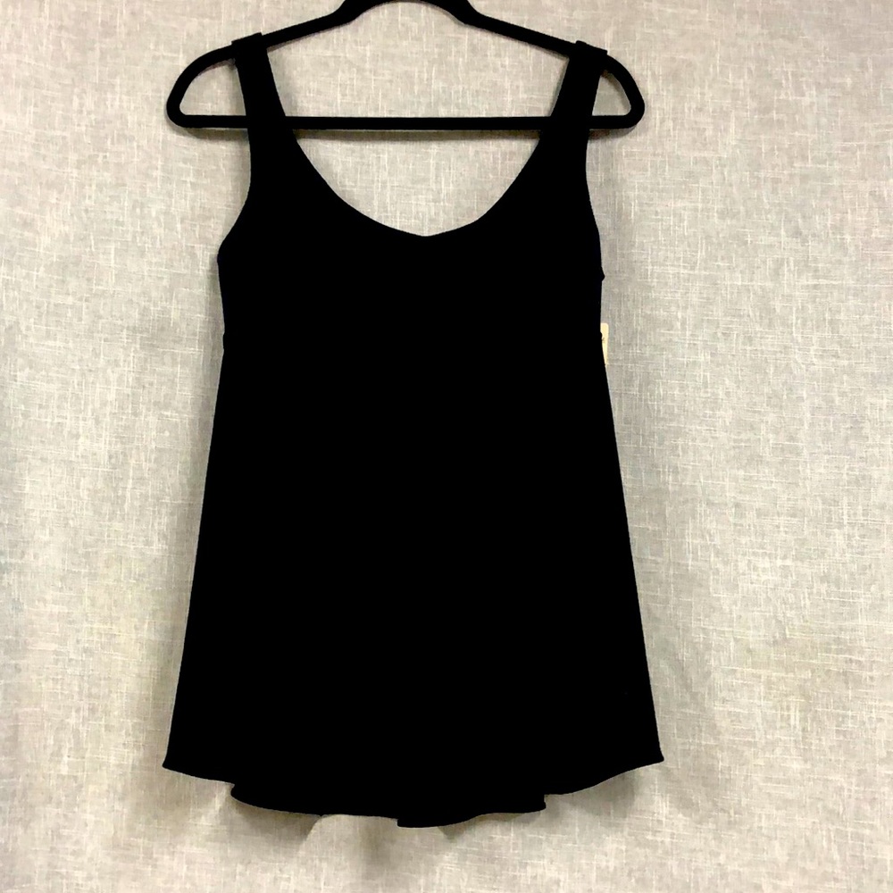 Milly black lined scoop neck top.